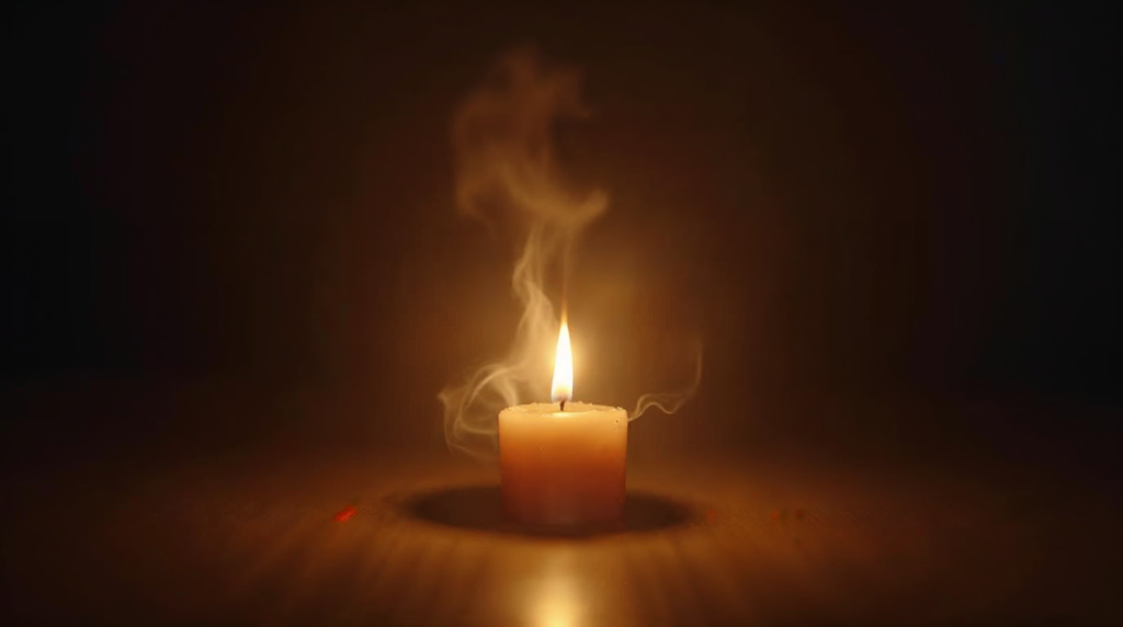 Vela acesa representando reflexão espiritual na Quaresma segundo a Umbanda